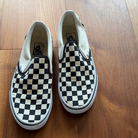 Vans Adult / Checkered Slip-On Shoes - Black and White / Women’s 8 - Picture 1 of 8